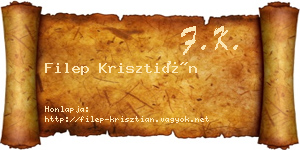 Filep Krisztián névjegykártya